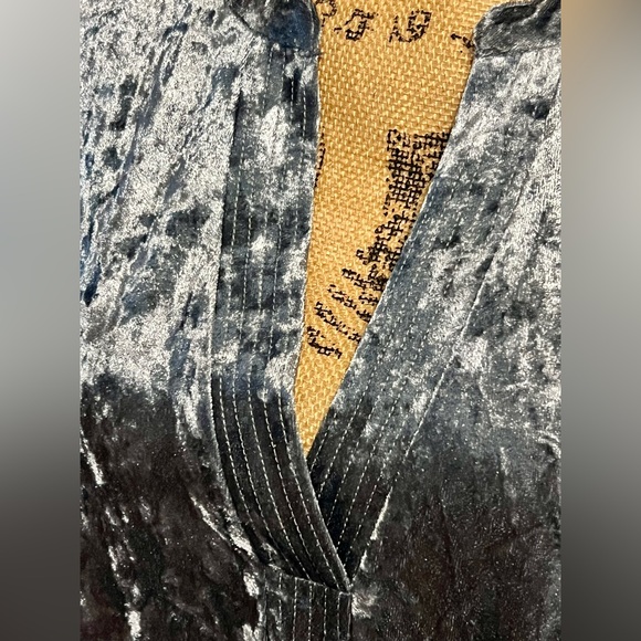 NWT Mystree Dress Katherine Lemon Boutique Velvet Velour pockets Shimmer Charco - Picture 15 of 16